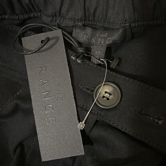 NWT The Range Structured Twill High Waist Cargo Pants in Black $350 size XS - Picture 10 of 14